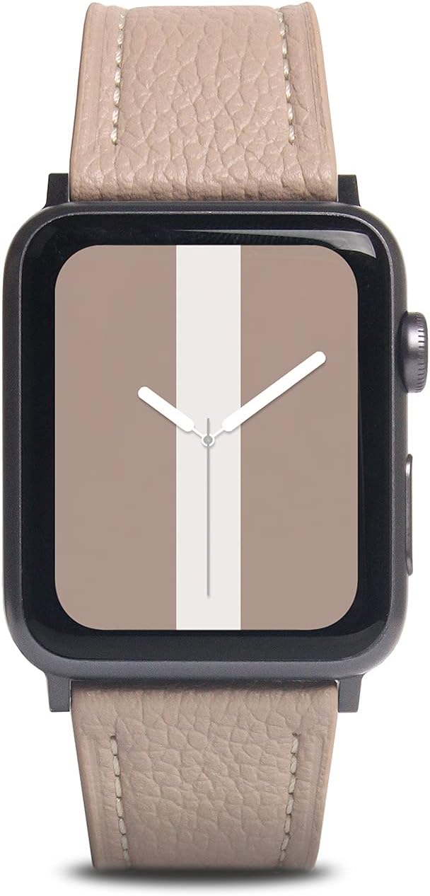 Compatible with Apple Watch Leather Band 42444549mm, D8 Full Grain Leather Replacement Strap Feature Black Adapters with Gift Box, Handmade and Designed for iWatch SE & Series ULTRA