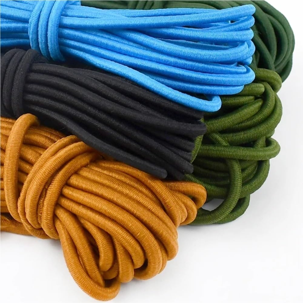 Fasce elastiche da 4 mm, multicolore per vestiti per capelli, fai da te, 5 – 20 m (confezione da 20 metri)