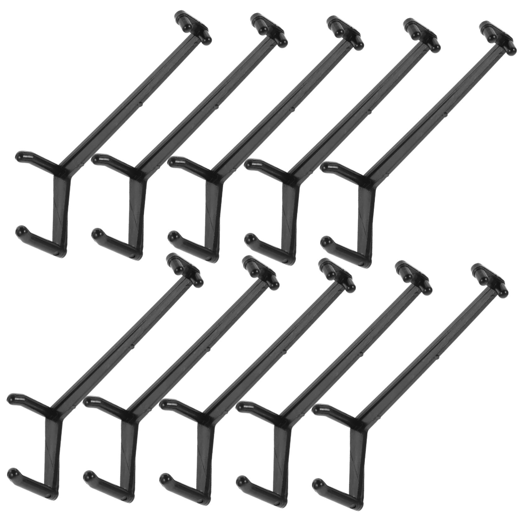 Set 10 Pezzi Strumenti per Piegatura Rami di Piante e Alberi da Frutto in PE Nero, Accessori per Modellazione Rami, Supporto per Giardinaggio e Cura Piante