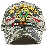 The Hat Depot Official Licensed U.S. Military Vietnam Veteran Ribbon Cap (Digital Camo-U.S. Army)