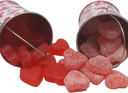 Cubos de lata de San Valentín, paquete de 12, cubo de dulces, regalo personalizado, recipiente lleno de dulces, regalos a granel, profesor, amigo,
