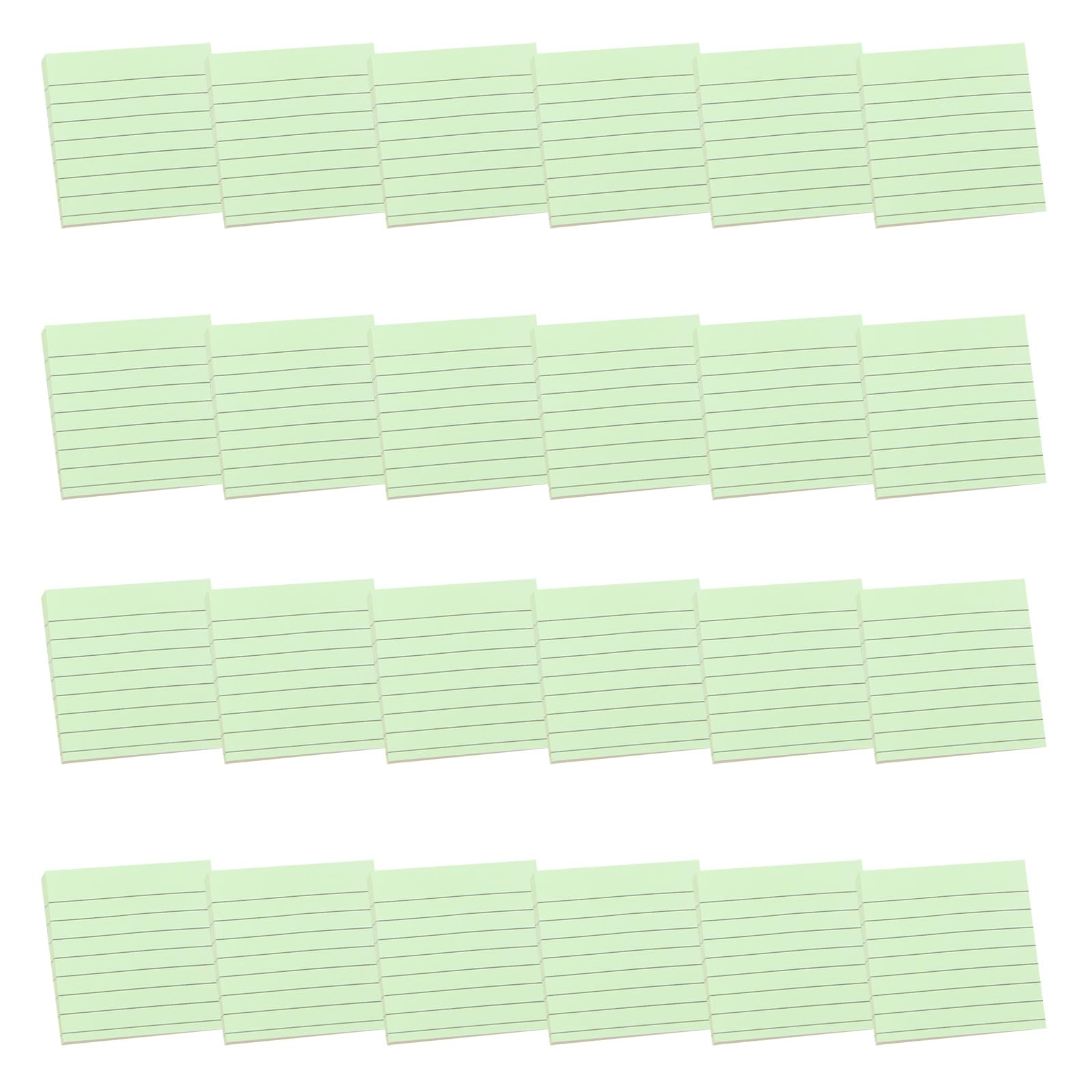 24 Pieces Lined Stickies Note Ruled Post Stickies Colorful Writing Pad Practical Paper Pad Memos Pad for Office