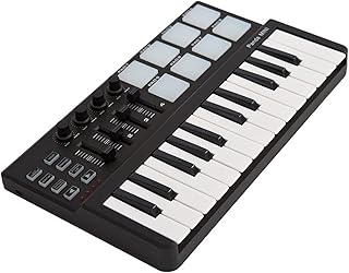 ZALHIN Keyboard Piano MIDI Keyboard Controller Mini 25-Key USB Keyboard And Drum Pad MIDI Controller Professional Musical Instruments