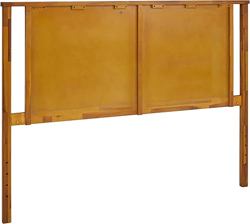 Vista 11 de Bme Vivian Headboard ONLY, Rustic & Scandinavian Style with Solid Acacia Wood, Easy Assembly, Queen, Rustic Golden Brown Marrón dorado rústico