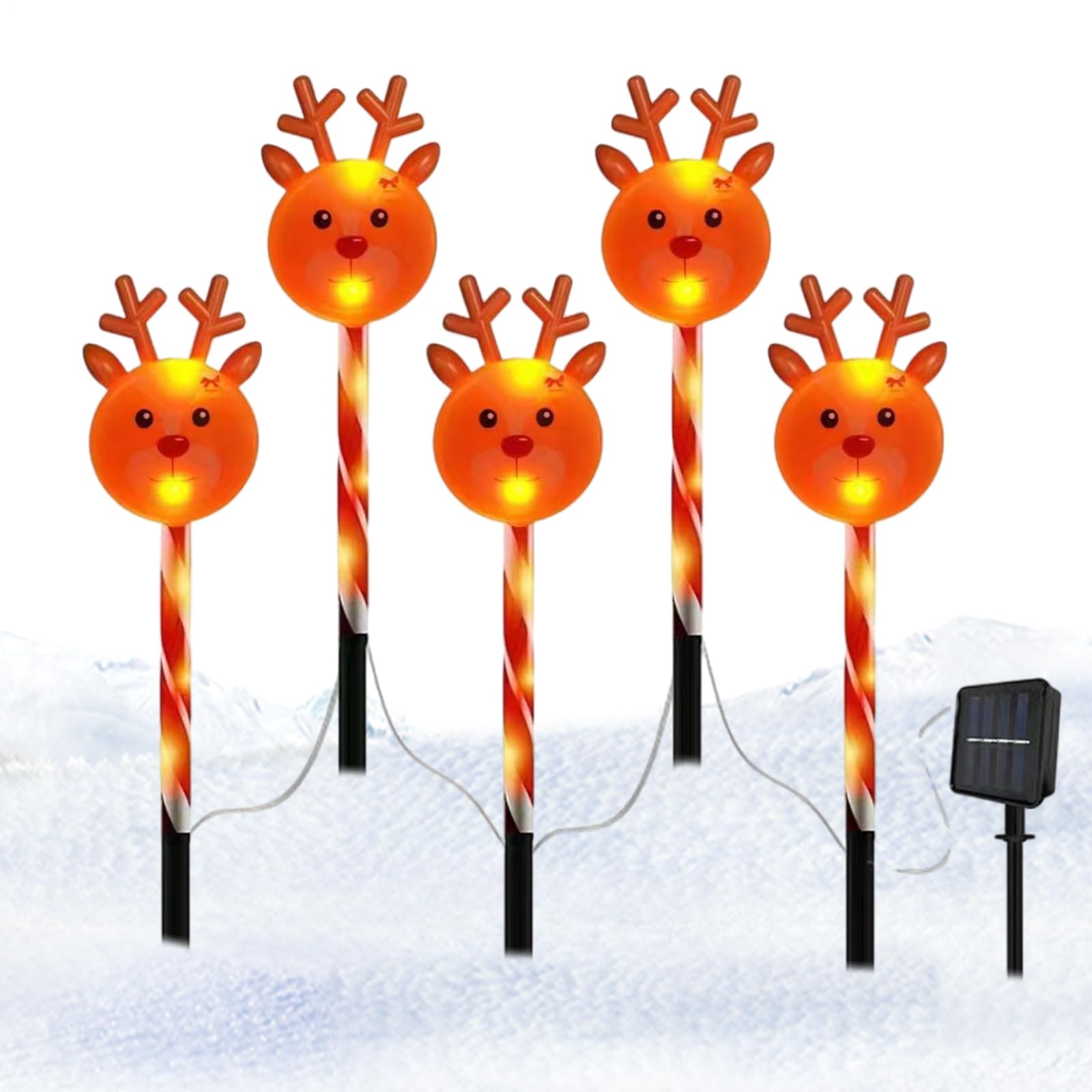 Paletti natalizi luminosi Decorazione paesaggistica regolabile ad energia | Illuminato per di Natale Per decor da festa, giardino, cortile, esterno, interno, prato