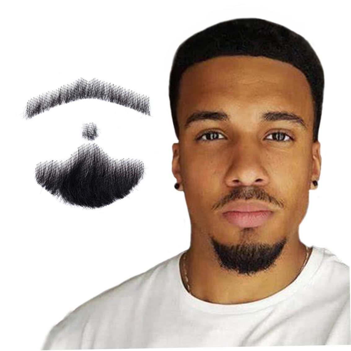 Faux Hommes Barbe de la Barbe réelle Moustache Moustache Barbe la Vie comme la Moustache de Vraie Cheveux Fausse Moustache pour l'homme, Vie comme la Moustache de Vraie Cheveux