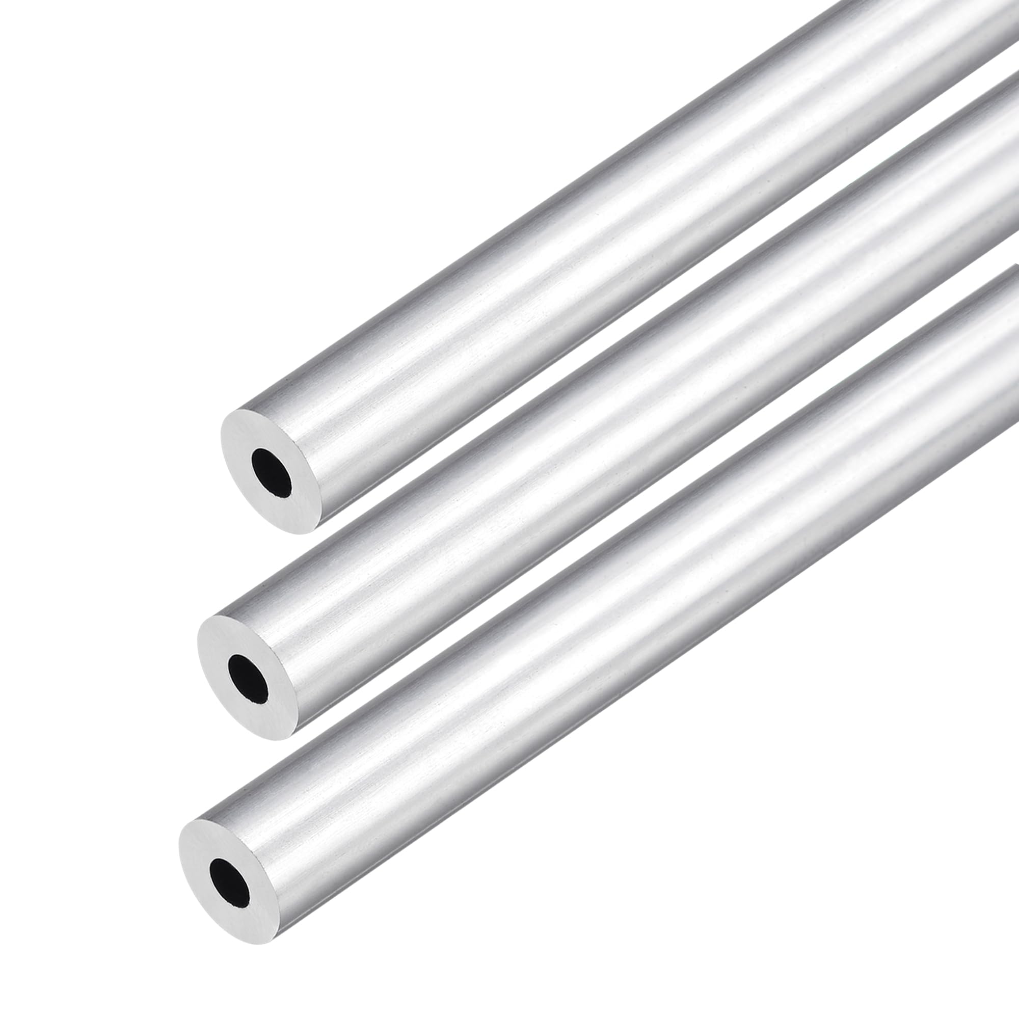 DMiotech 3-pak (10 mm średnica zewnętrzna x 4 mm ID) 6063 aluminiowa okrągła rura o długości 250 mm przemysłowe metalowe rury do budowy ram maszyn projekty DIY