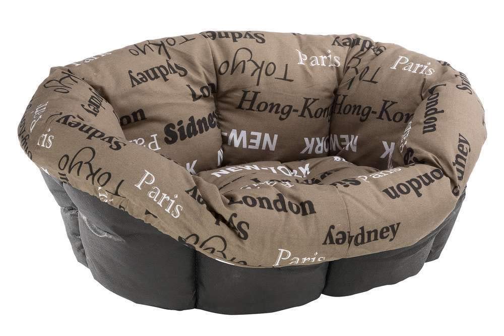 Ferplast Cuscino per Cuccia Cane SOFA' 8, in Cotone, Materassino Cuscino Imbottito per Lettino per Cani da Interno, Ricambio per Cesta in Plastica Cani, 85 x 62 x h 28,5 cm, Marrone