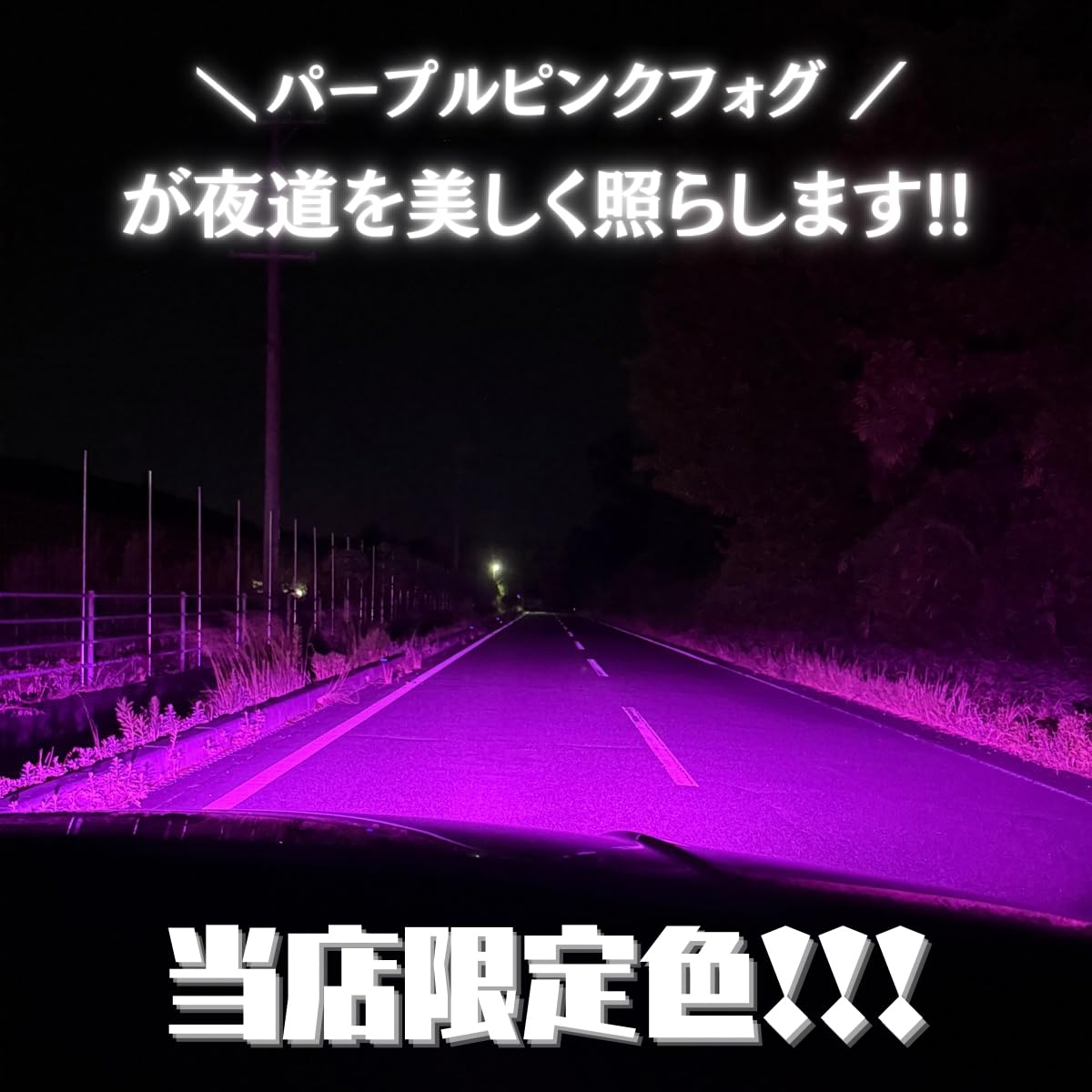 Amazon.co.jp: 爆光 パープルピンクフォグランプ H8/H11/H16 HB4