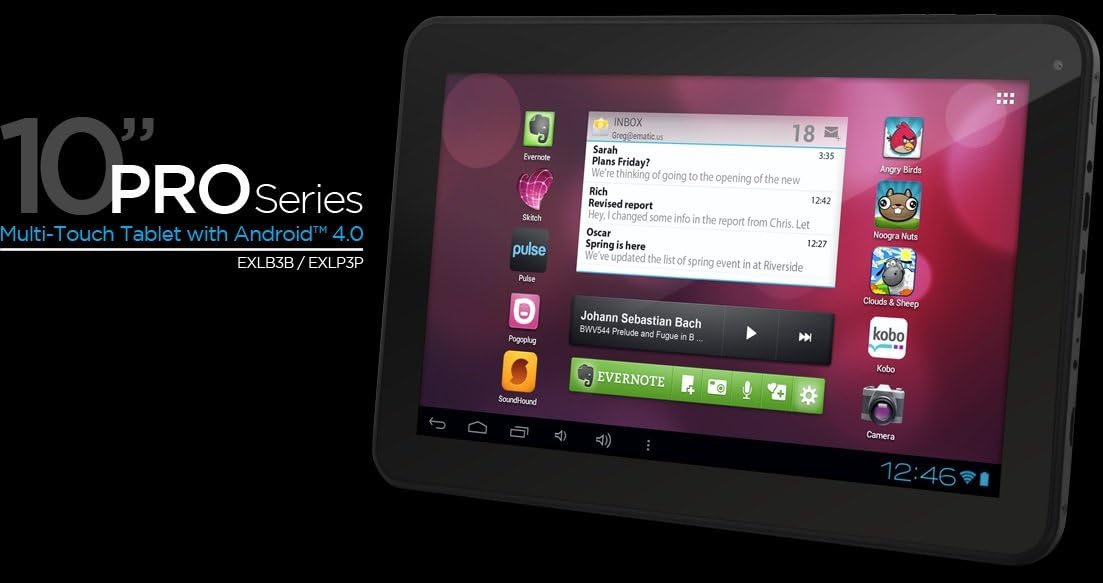 EMATIC PRO Series EXLB3B 10" Android 4.0 CAPACITIVE Screen