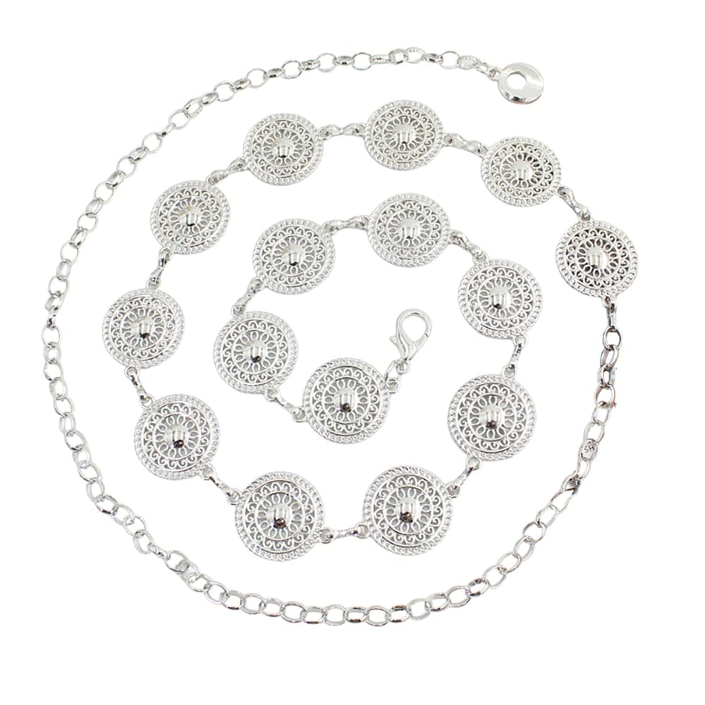 SYGA Adjustable Waist Chain For Womens Metal Chain With Dress Sweater Decorative Waist Chain(Silver) (B0D1KNNK9D) Amazon Price History, Amazon Price Tracker