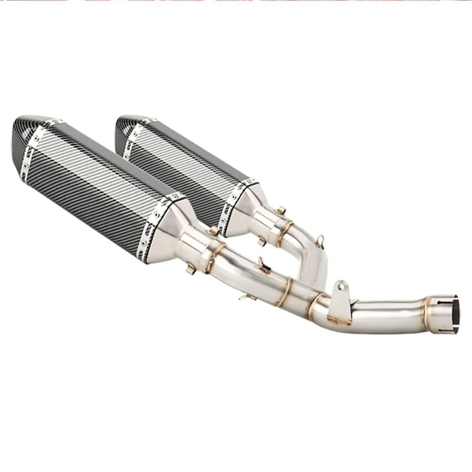 Scarico moto Silenziatore di scarico per moto in carbonio connettore tubo centrale completo Slip On per CRF450 R per RX 2015-2016 per CRF450(G)