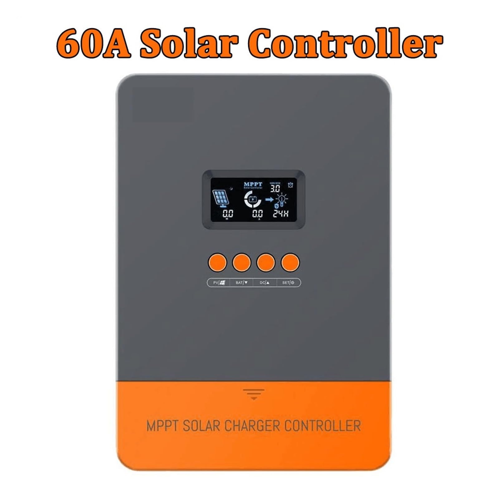 Kontroler ładowania słonecznego Kontroler ładowarki 60A 4 etapy MPPT kontroler ładowarki słonecznej 12/24/36/48V automatyczne wykrywanie wyświetlacza LCD z regulatorem Blacklight