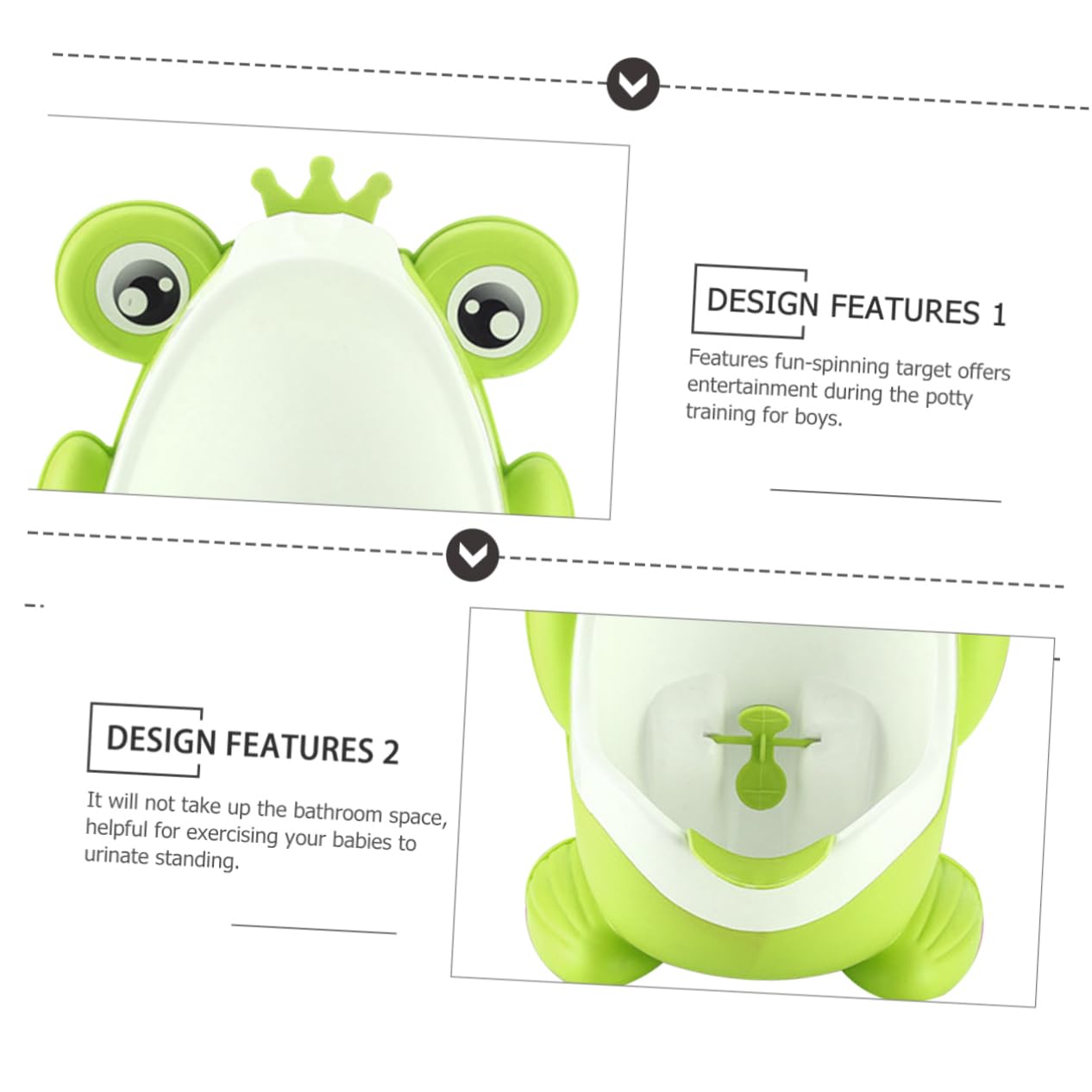 Orinal Infantil de Pared Ajustable en Altura, Pp Verde