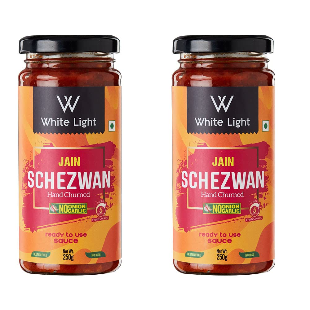 White Light Food Jain Schezwan Sauce l Vegan and Natural Ingredients l Ready to Eat Healthy Food (Pack of 2, 250g Each) (B0C16QK2H4) Amazon Price History, Amazon Price Tracker