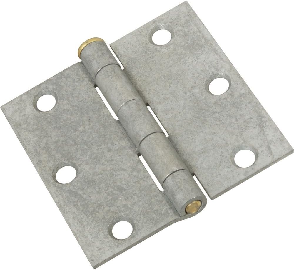 National Hardware N208-835 V504 Removable Pin Broad Hinges in Galvanized, 2 pack,3 Inch