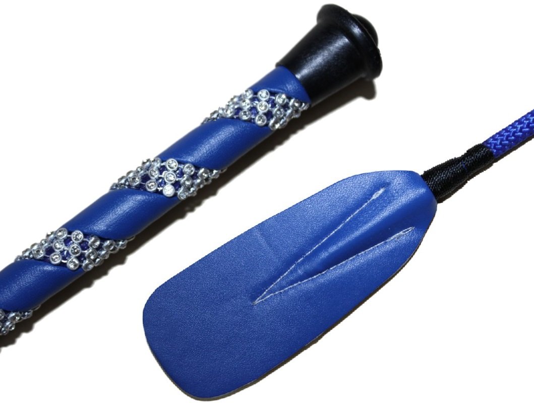 Prairie Horse Supply Jump Bat 45,7 cm inch Cravache d'équitation avec Manche en Fibre de Verre, Cuir Slapper, équitation English