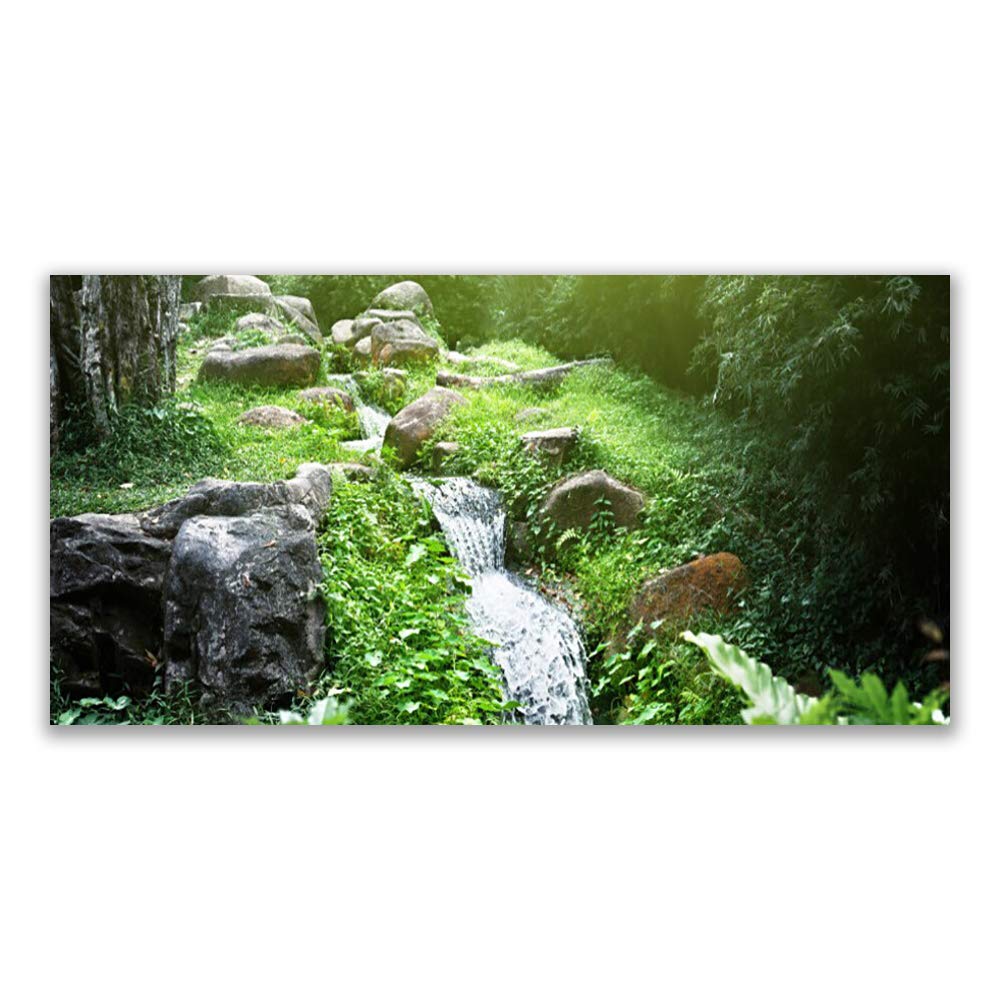 Tableau decoration deco mural moderne design Brook Nature en verre 140x70