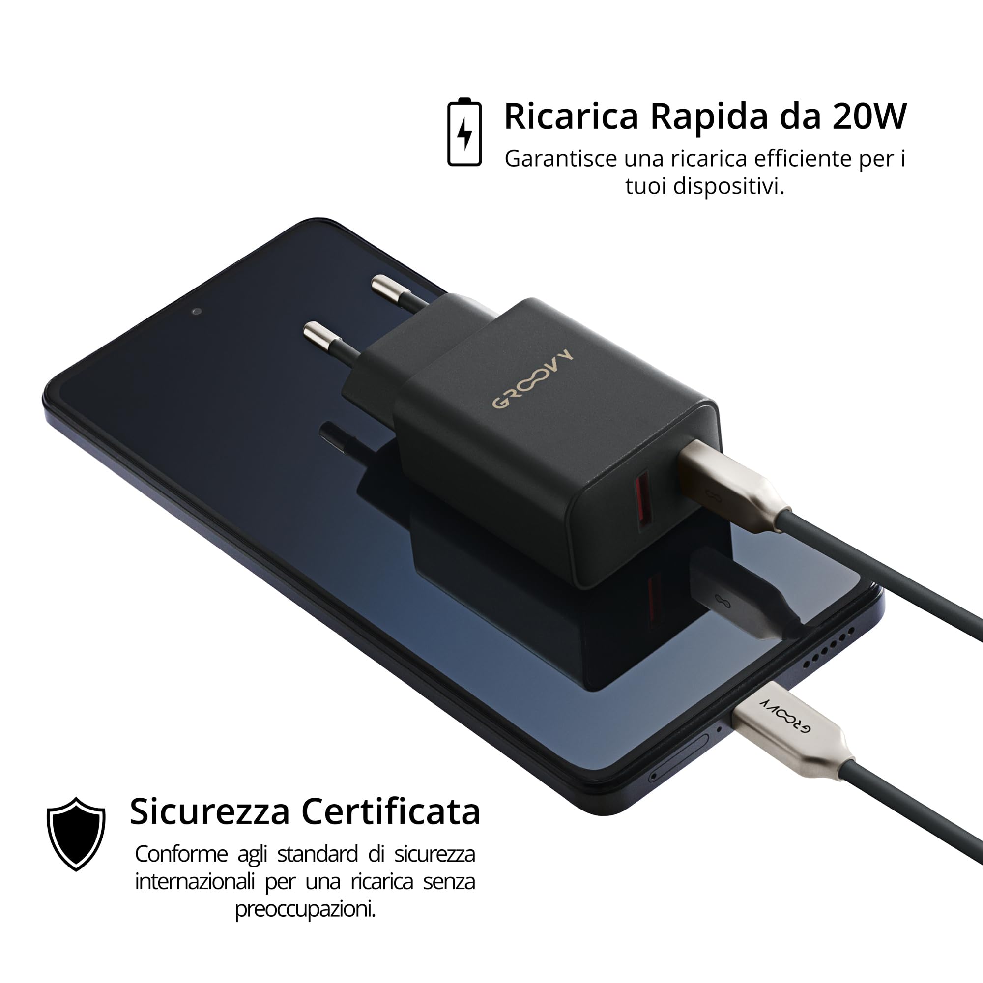 4 Caricabatterie USB Veloce 3.1A Con PD Tipo C, Adattatore Di Alimentazione Per Telefono E Tablet, NHOPEEW
