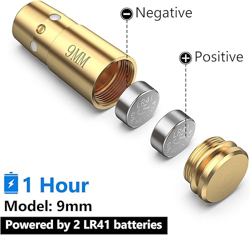 Miniatura 4 de MidTen Miras láser de calibre para 0.223 y 0.354 in, visor láser rojo con 12 baterías, kit de avistamiento para miras y visores