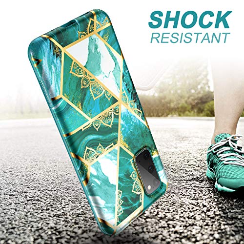 Suritch Phone Case For Samsung Galaxy S20 5G Case, Front Cover With Built-In Screen Protector Full-Body Protection Shockproof Tpu Bumper Protective Case For Girl Women Cute, Green Mandala #TOP4