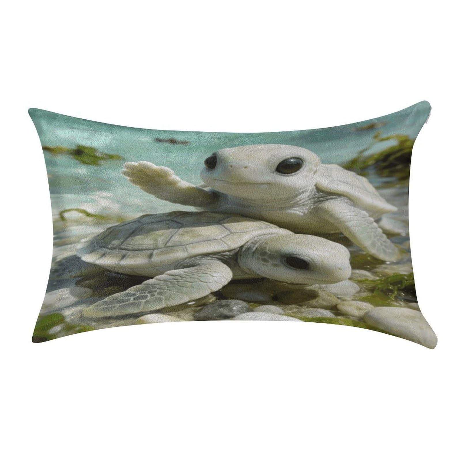 Fodpand Style Shallow Beach Encounter Pillowcase,Elegant Designed Home Decor,Velvet Pillowcase,Soft And Cozy,Pillow Case Cover With Hidden Zipper For Bedroom, Sofa, Couch