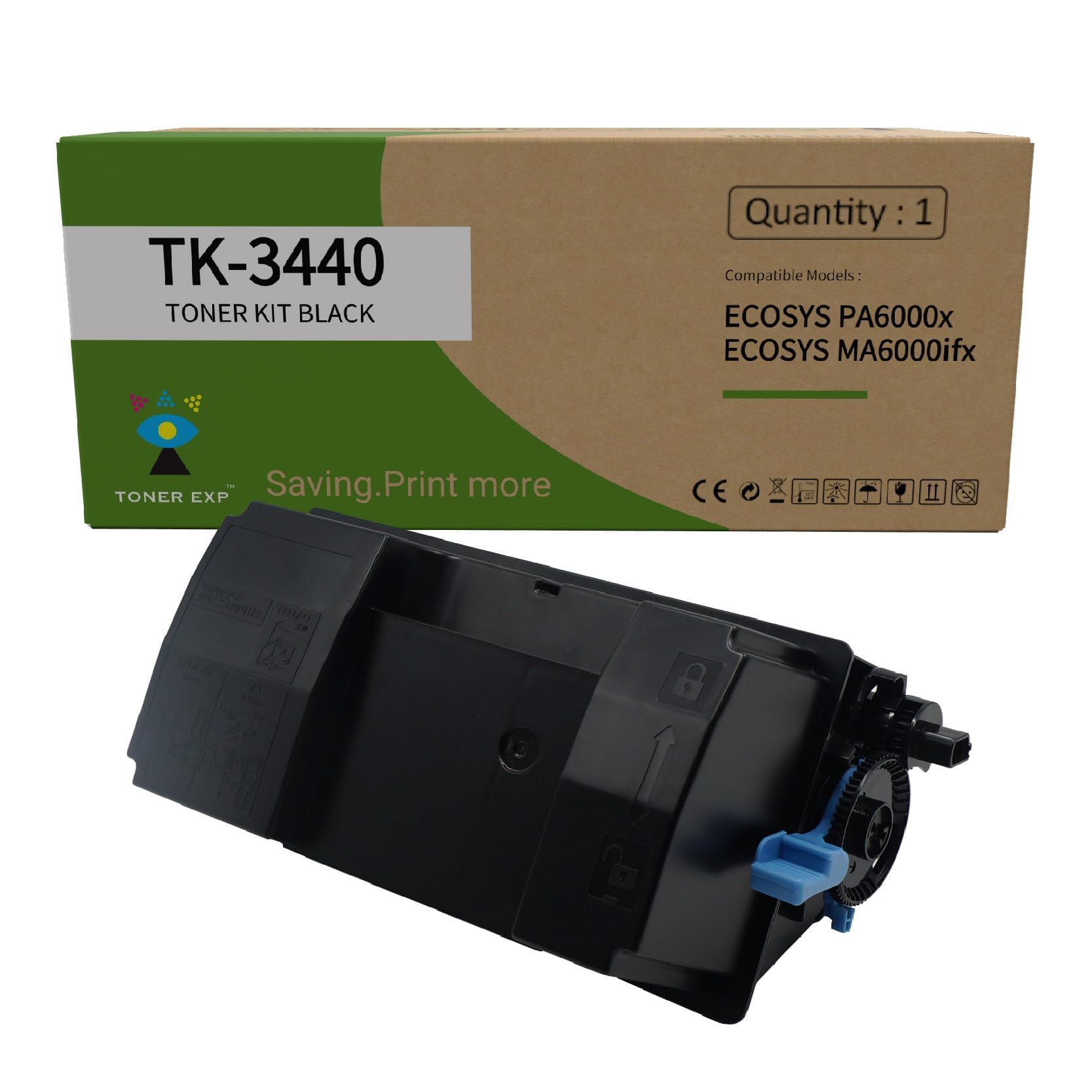 Toner TK-3440 noir compatible Kyocera résout les pannes de tirage