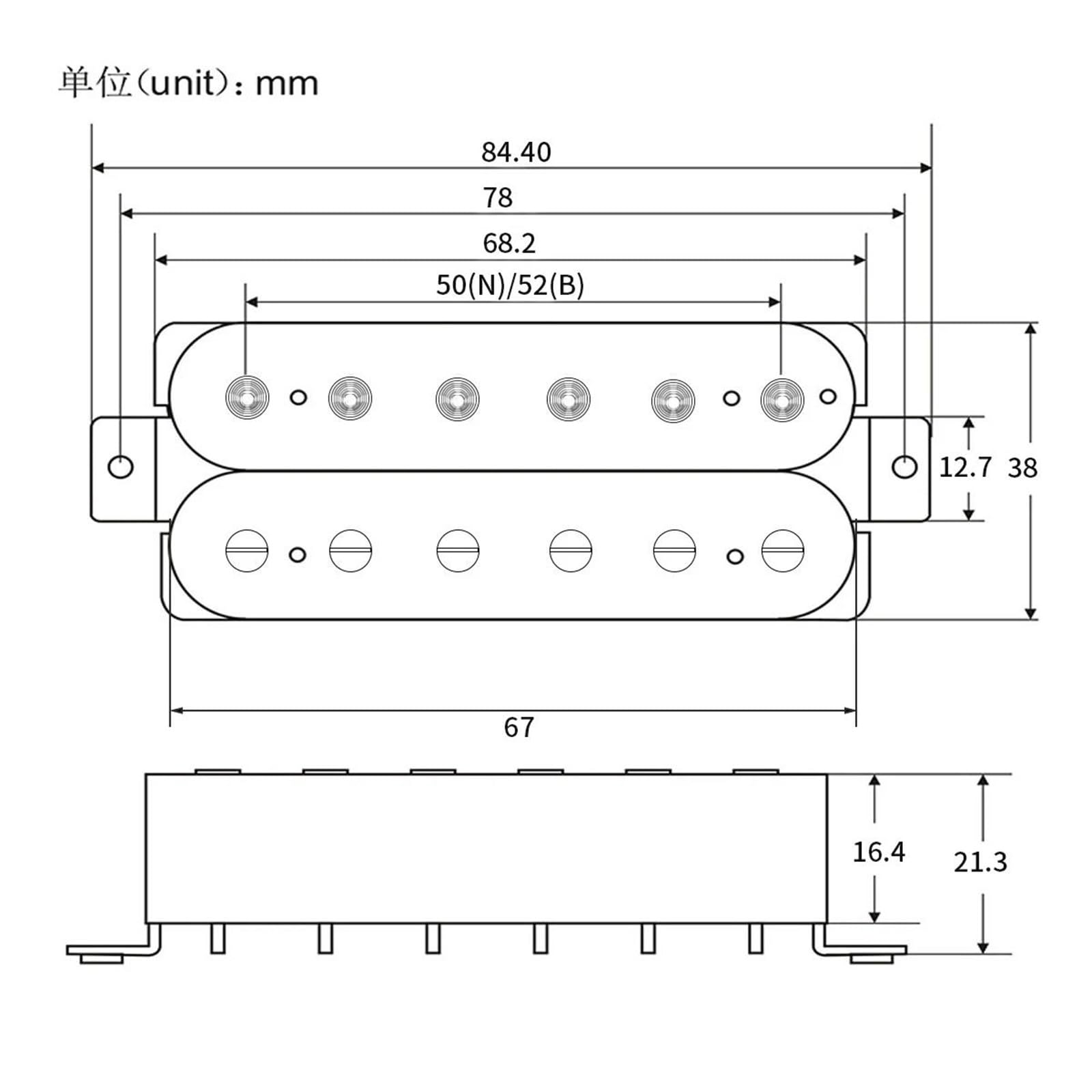Pastillas De Guitarra Eléctrica Pastilla Humbucker Para Guitarra Eléctrica Mástil Y Puente | Piezas de guitarra con imán cerámico pasivo