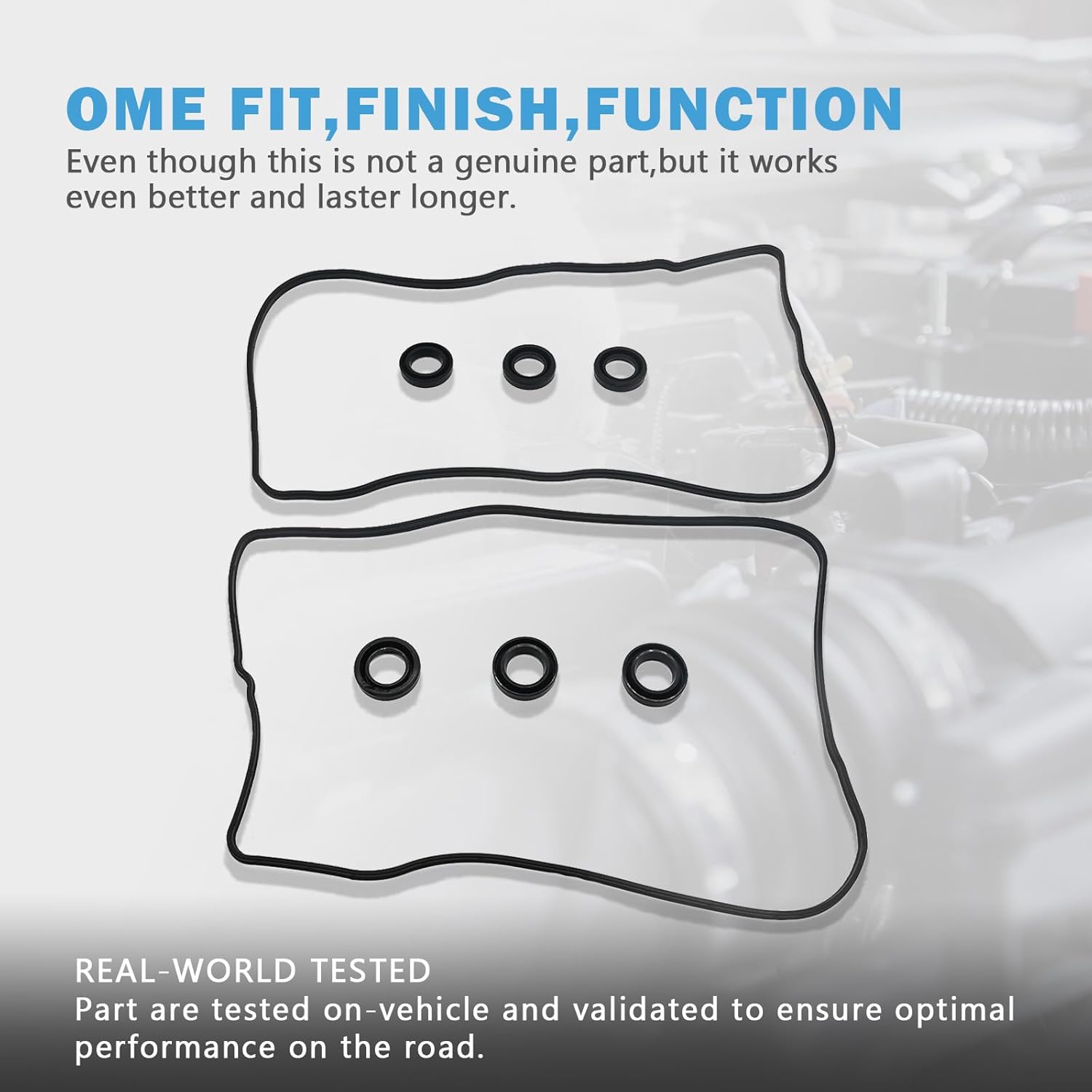 Engine Valve Cover Gasket Set Compatible with HondaAccord CR-V Replacement for Acura LLX TLX L4 2.4L 2013 2014 2015 2016 2017 2018 2019 2020 Replace VS50953R