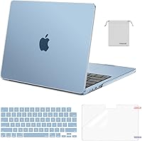 Vista 27 de MOSISO Funda compatible con MacBook Air de 13 pulgadas 2025 2024 2023 2022 M4 A3240 M3 A3113 M2 A2681, carcasa rígida de plástico, cubierta