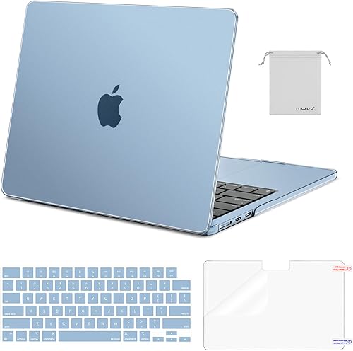 Miniatura 27 de MOSISO Funda compatible con MacBook Air de 13 pulgadas 2025 2024 2023 2022 M4 A3240 M3 A3113 M2 A2681, carcasa rígida de plástico, cubierta de