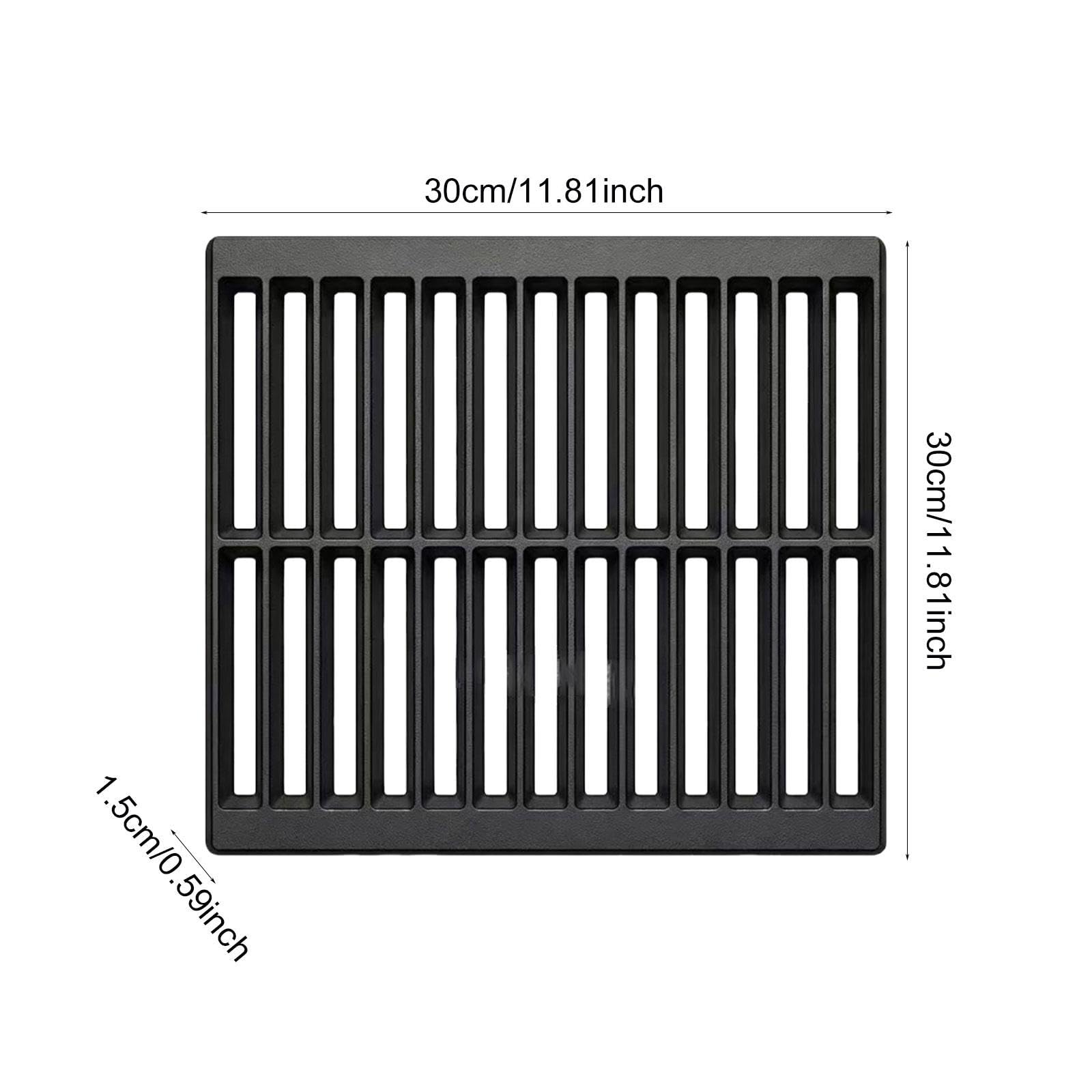 kowaku Rejilla de Hierro Fundido para Horno Parrilla de Cenizas Repuesto Resistente para Barbacoa con Superficie Antiadherente Adecuada para Camping Reunione, XL