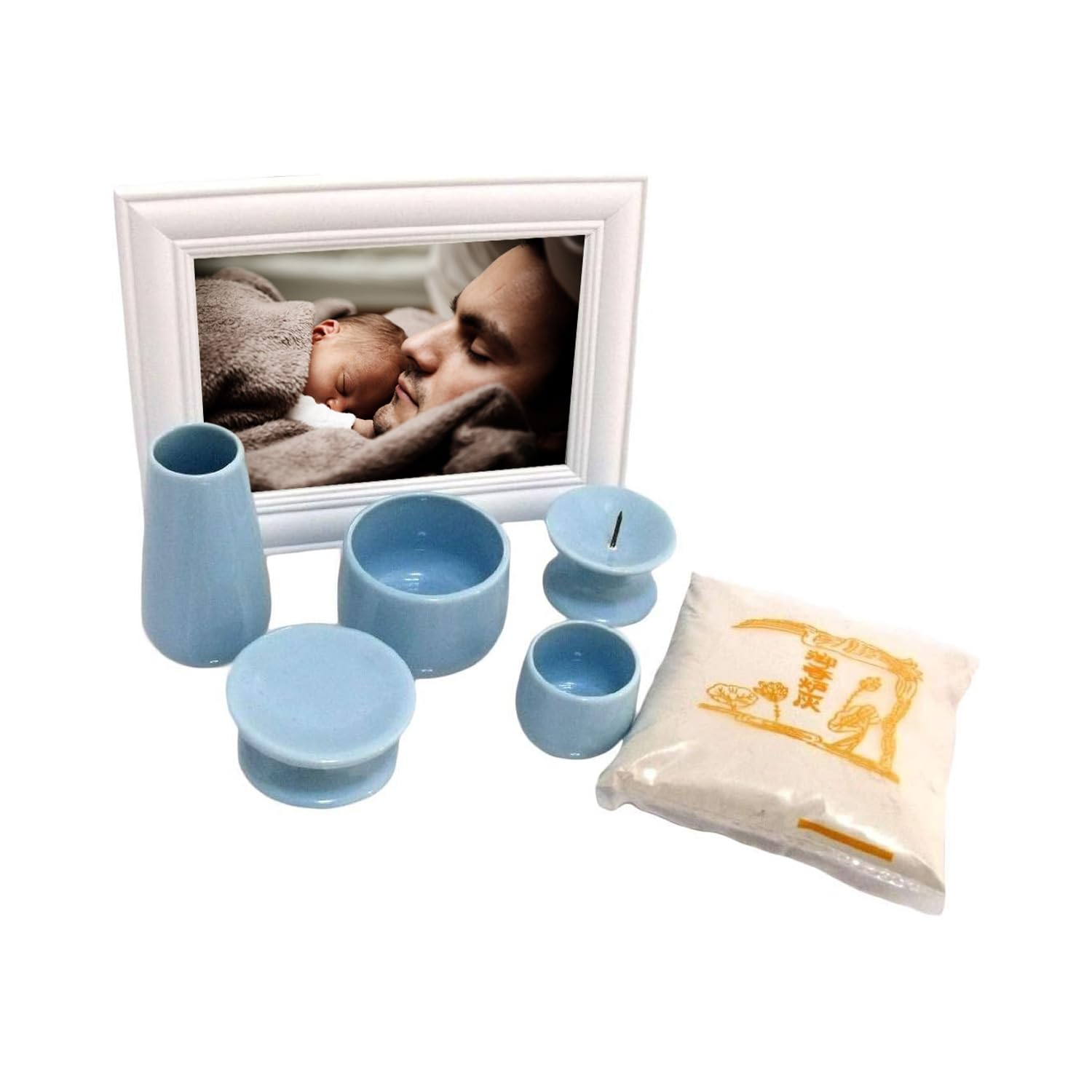 Amazon｜仏具 7点セット 香炉 香炉灰 ローソク立て 花瓶 湯呑 供物台 