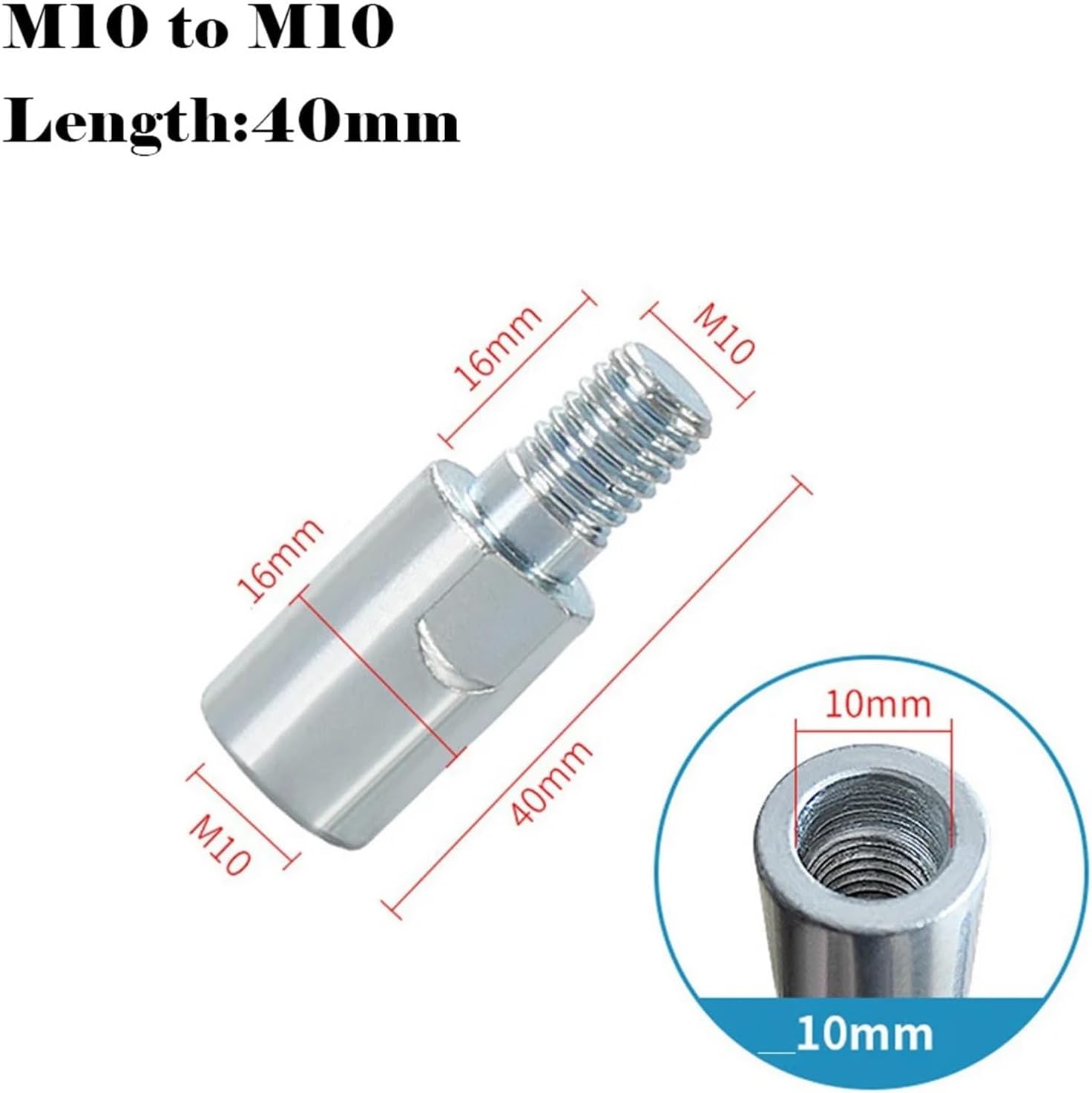 Adapter for Angle Grinder Angle Grinder Holder 3pcs Angle Grinder Extension Rod Polisher Extension Connecting Rod Grinder M10 Thread Adapter Shaft Power Tools Accessories