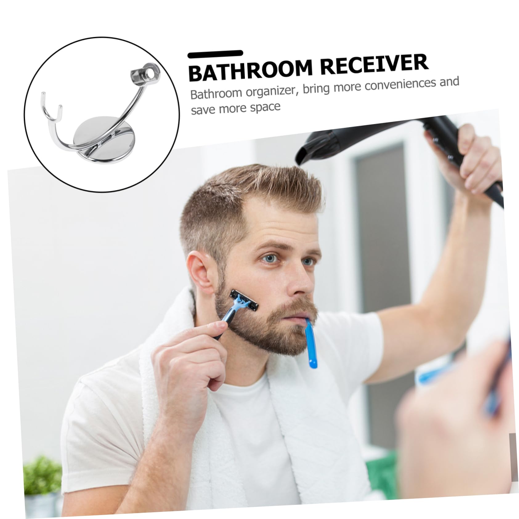 minkissy 2pezzi Supporto Per Rasoio Di Stand Decorativo Per Rasoio Da Barba Organizer Da Bagno Salvaspazio Per Uomini Resistente e Durevole Per Rasoi Singoli