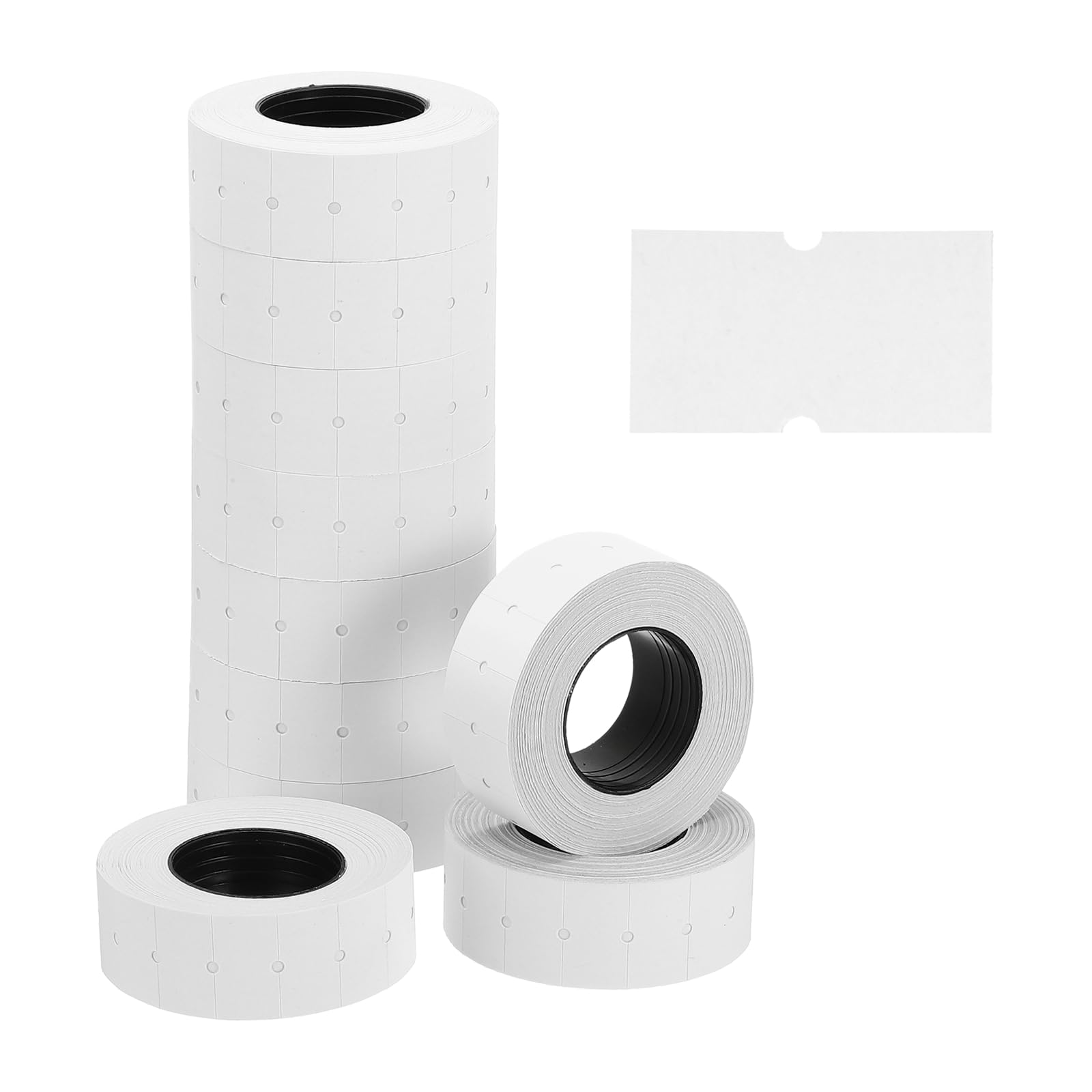PATIKIL Pricing Labels, 10 Rolls 8000 Price Price Gun Labels Self-Adhesive Rectangular Puzzle Shape Marker Tag Stickers for Date Gun, White