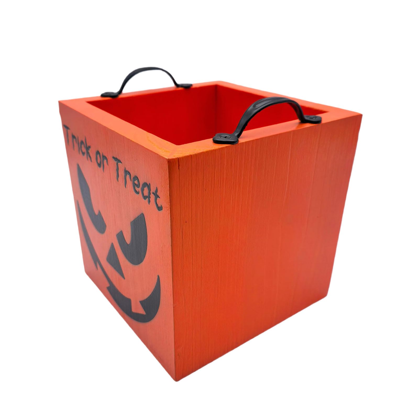 Xjdzineq Halloween Wood Tray with Detailing Pumpkin Face Crafted Centerpiece for Candy Display and Household Organization Halloween Decors Candy