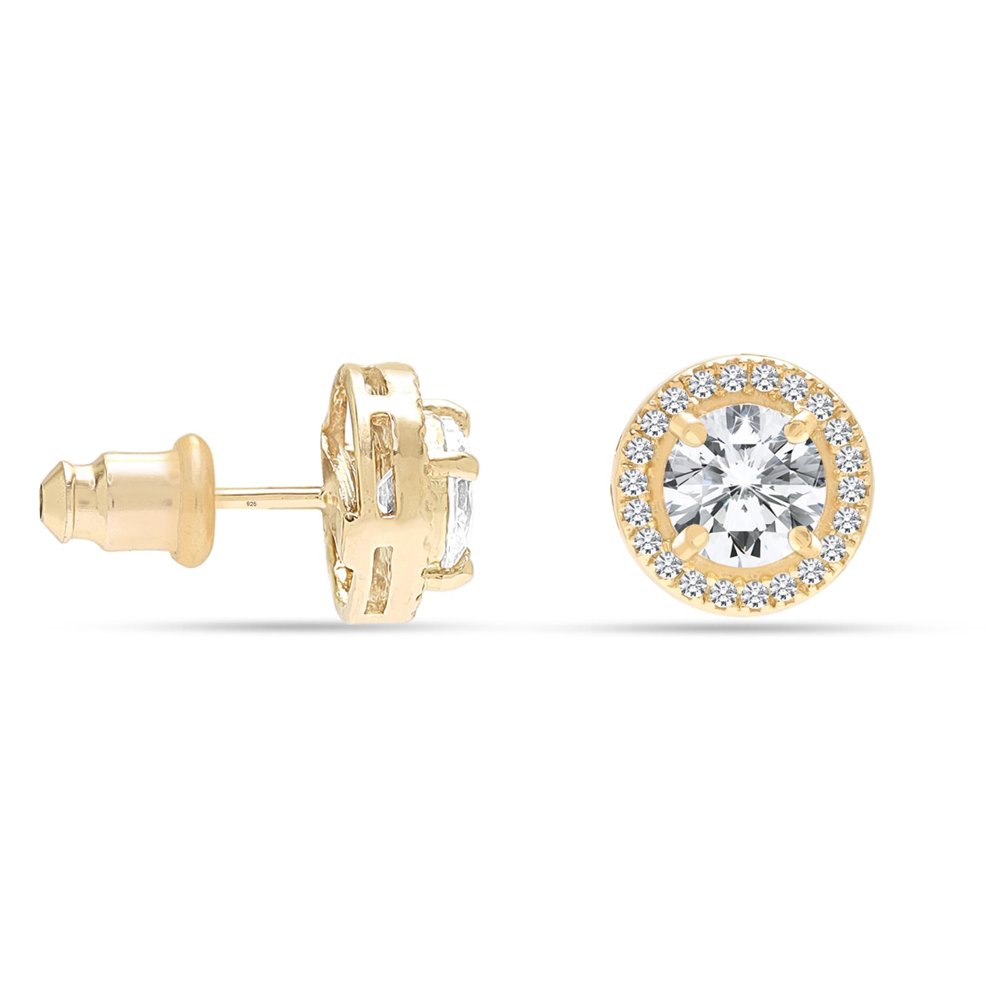 See full amazon price history chart for LeCalla 925 Sterling Silver CZ Stud Earring for Men | BIS Hallmarked 14K Gold-Plated Round Cubic Zirconia Halo Stud Earrings 10MM LeCalla 925 Sterling Silver CZ Stud Earring for Men | BIS Hallmarked 14K Gold-Plated Round Cubic Zirconia Halo Stud Earrings 10MM (B0D5D3GSCR) Amazon Price History, Amazon Price Tracker