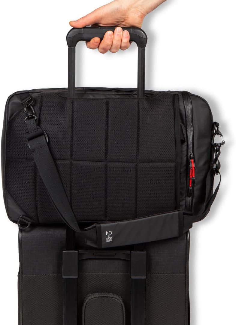 Two Wheel Gear - Spin Messenger Backpack (24 L) - Weatherproof 16" Padded Laptop Bag for Commuting, Work, Travel - Recycled Ripstop - Black