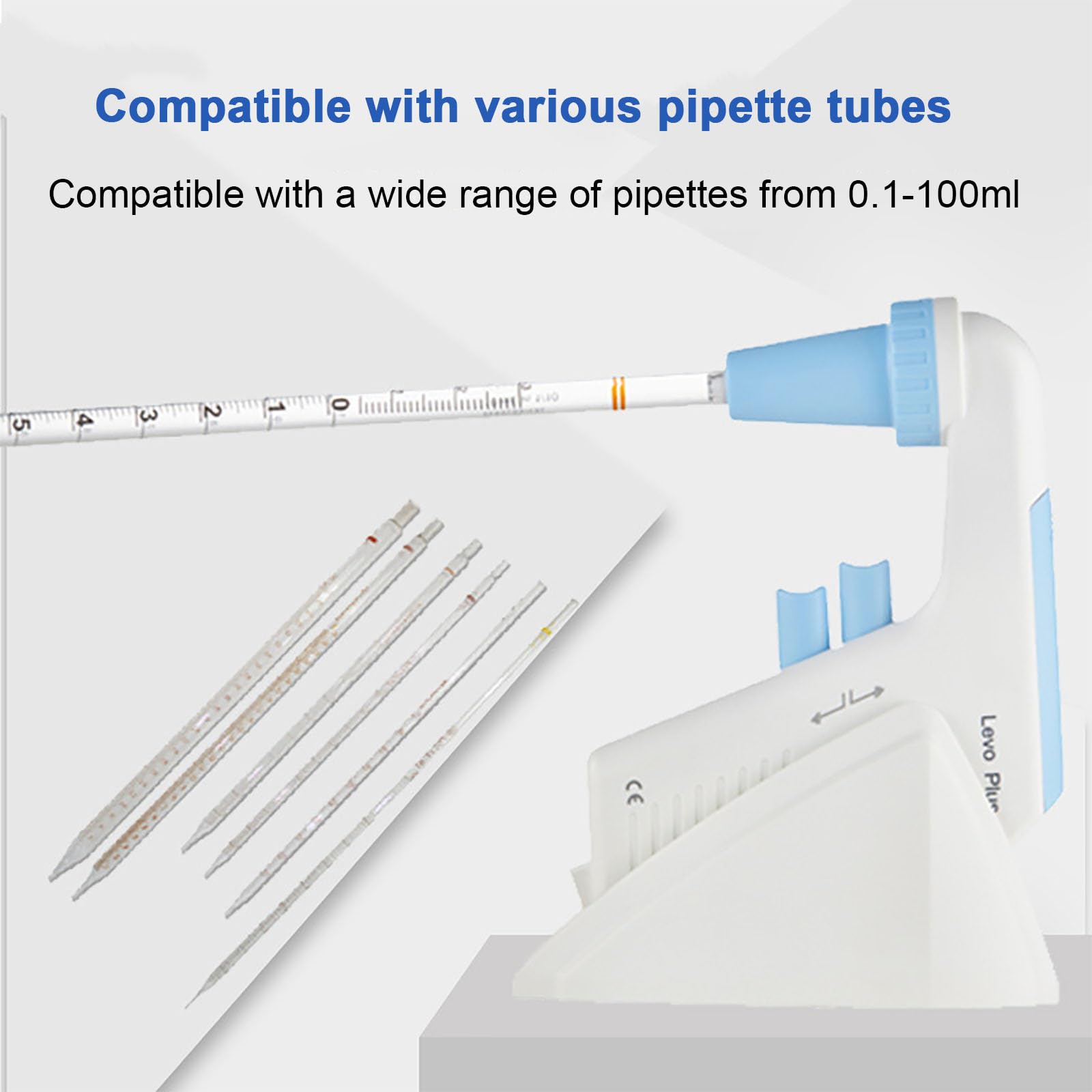 Elektrischer Pipettierhelfer Für 0,1–100 Ml, Digitale Laborpipette, 8 Einstellbare Geschwindigkeiten, Schwerkraft-/Elektro-Dosiermodus, Ansauggeschwindigkeit: 25 Ml In <7 S, Für Labore