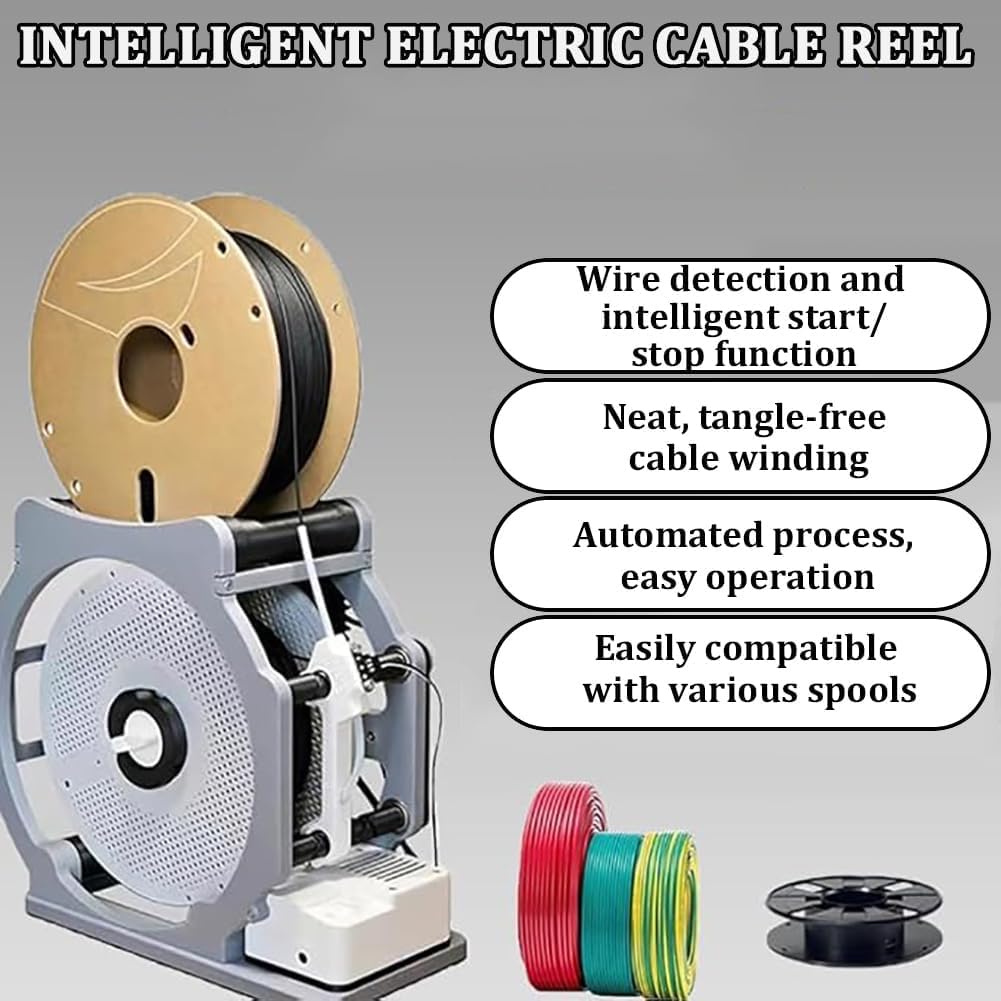 Verbrauchsmaterial in Industriequalität, intelligente Start/Stopp-Funktion, elektrischer Betrieb für effiziente Spulenhandhabung