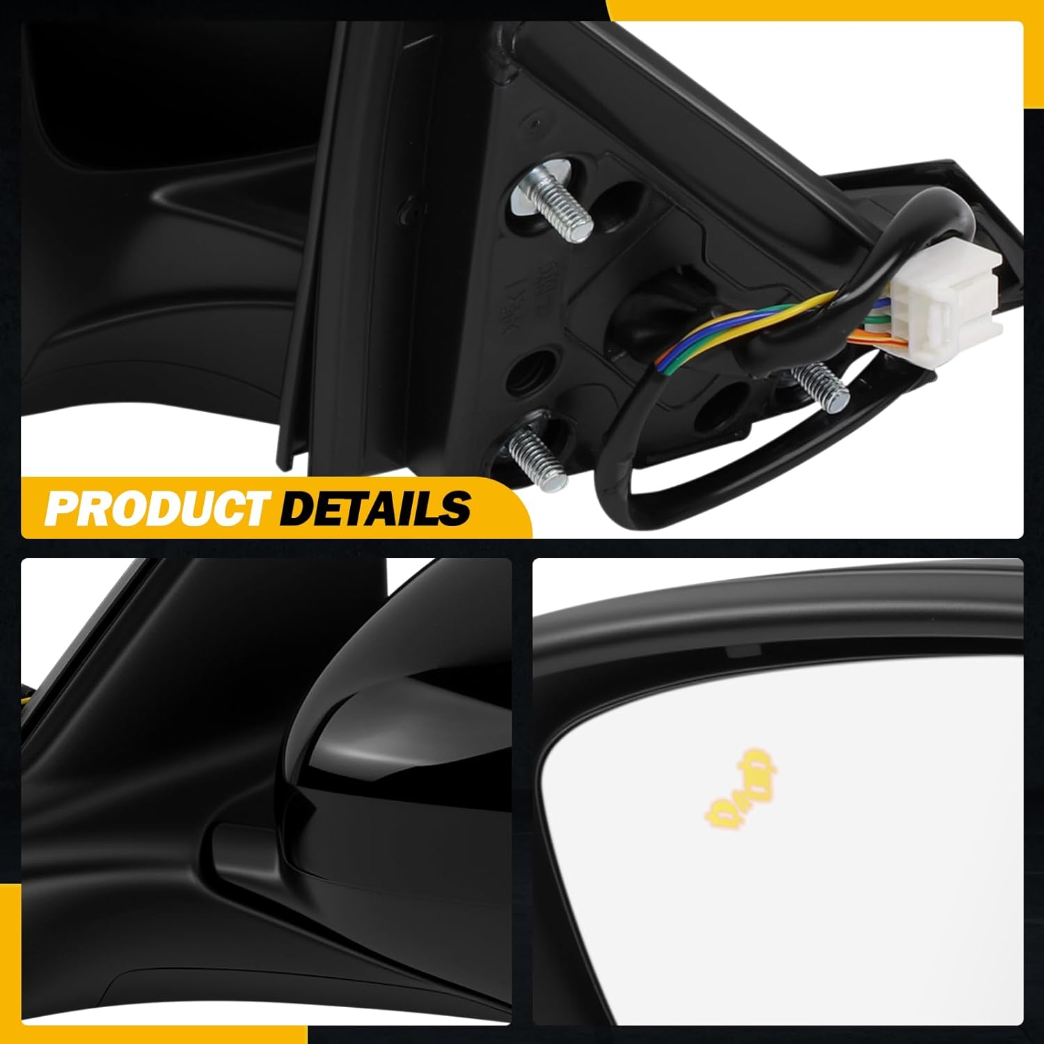 23-25 Left Driver Side Mirror Compatible with Honda Accord (Hybrid) 2023 2024 2025,w/Blind Spot Monitor/Power Adjustable Glass/Manual Folding,7625830BA01(5 pins)