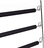 Vista 6 de Perchas de metal de 3 barras múltiples de calidad, realmente resistentes, ahorran espacio, estables con acolchado de espuma antideslizante, gancho