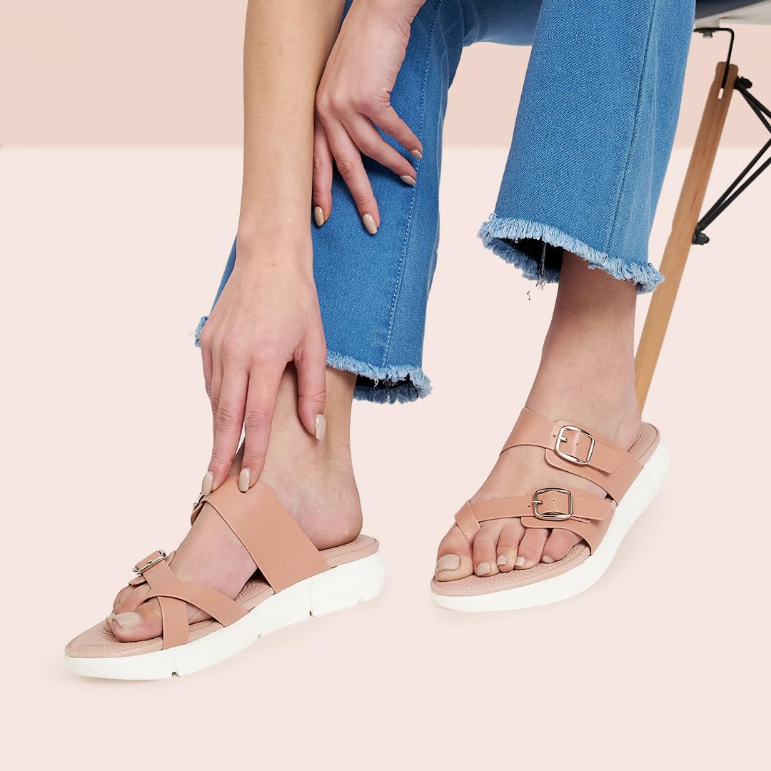 KazarMax Women Magnolia Peach Sandals -8 UK 2