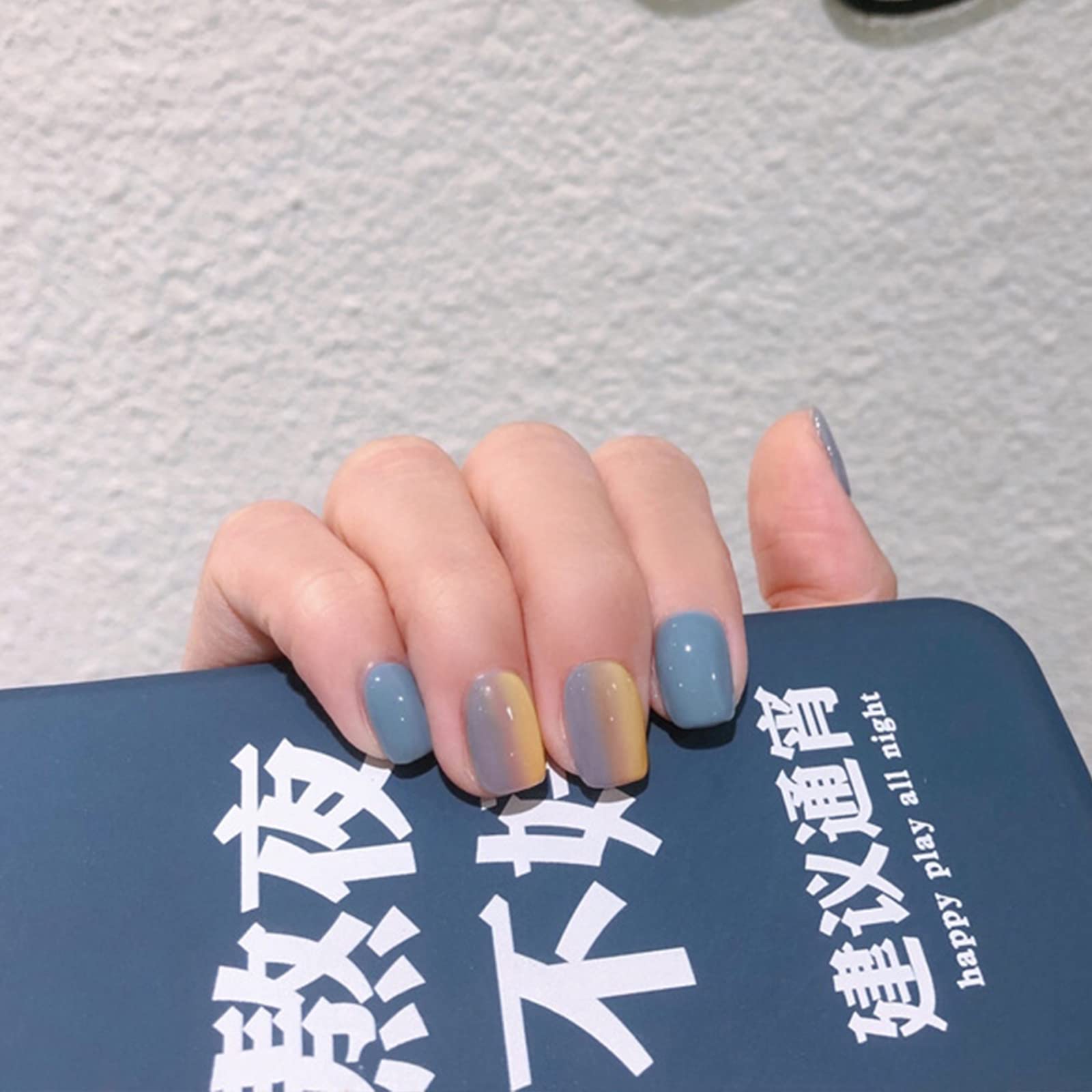 Press On Nails Long Coffin Bellarine Tapered full coverage glossy false Nails - Image 2