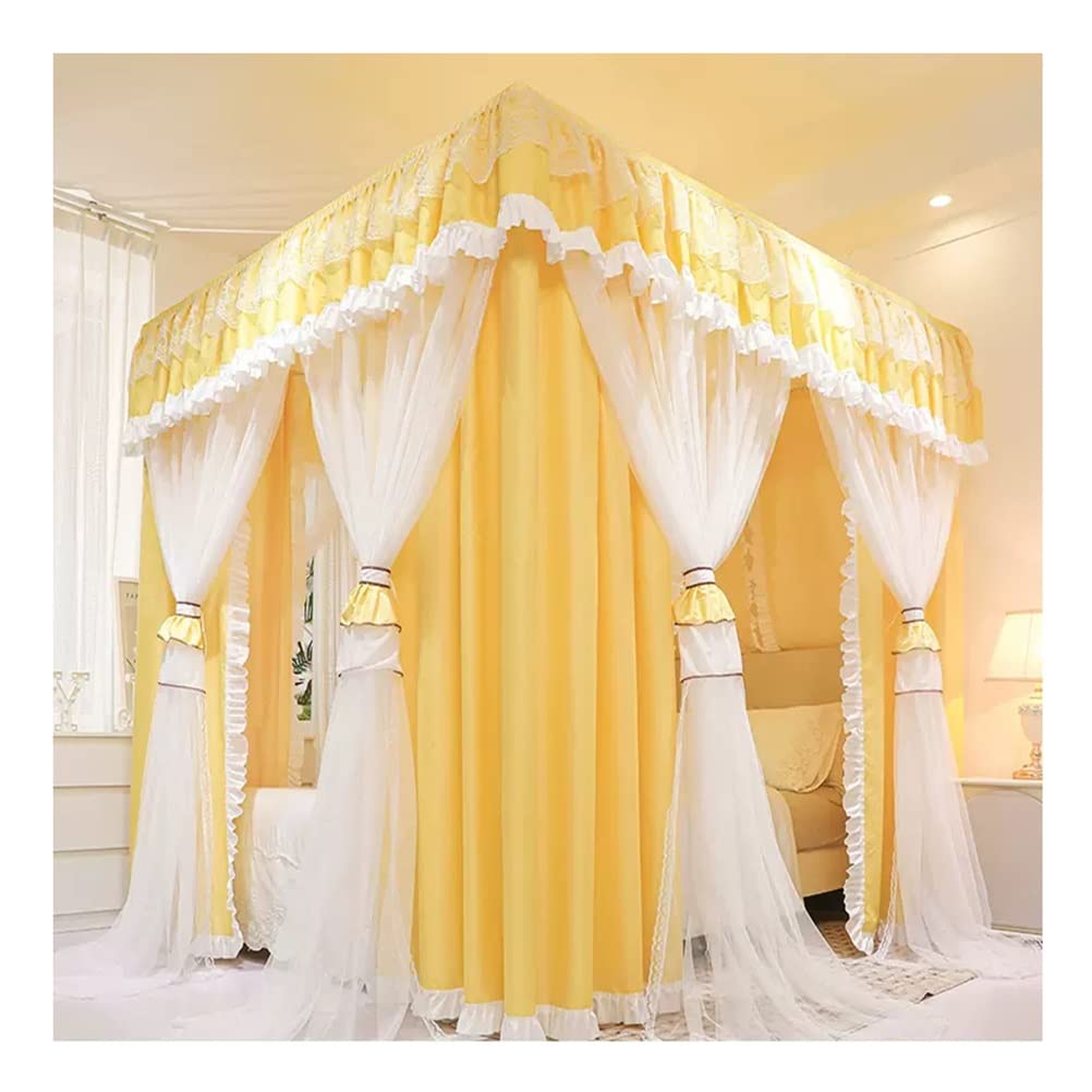 Rideau de lit romantique moustiquaire kaki 200 x 220 cm maille fine anti-insectes