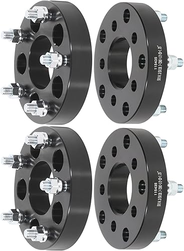 4 adaptadores de rueda de 1.25 pulgadas, 5x4.5 a 5x5.5, 5 lengüetas, tamaño de rosca de 1/2 pulgadas, compatible con adaptador de rueda Bronco 82-90