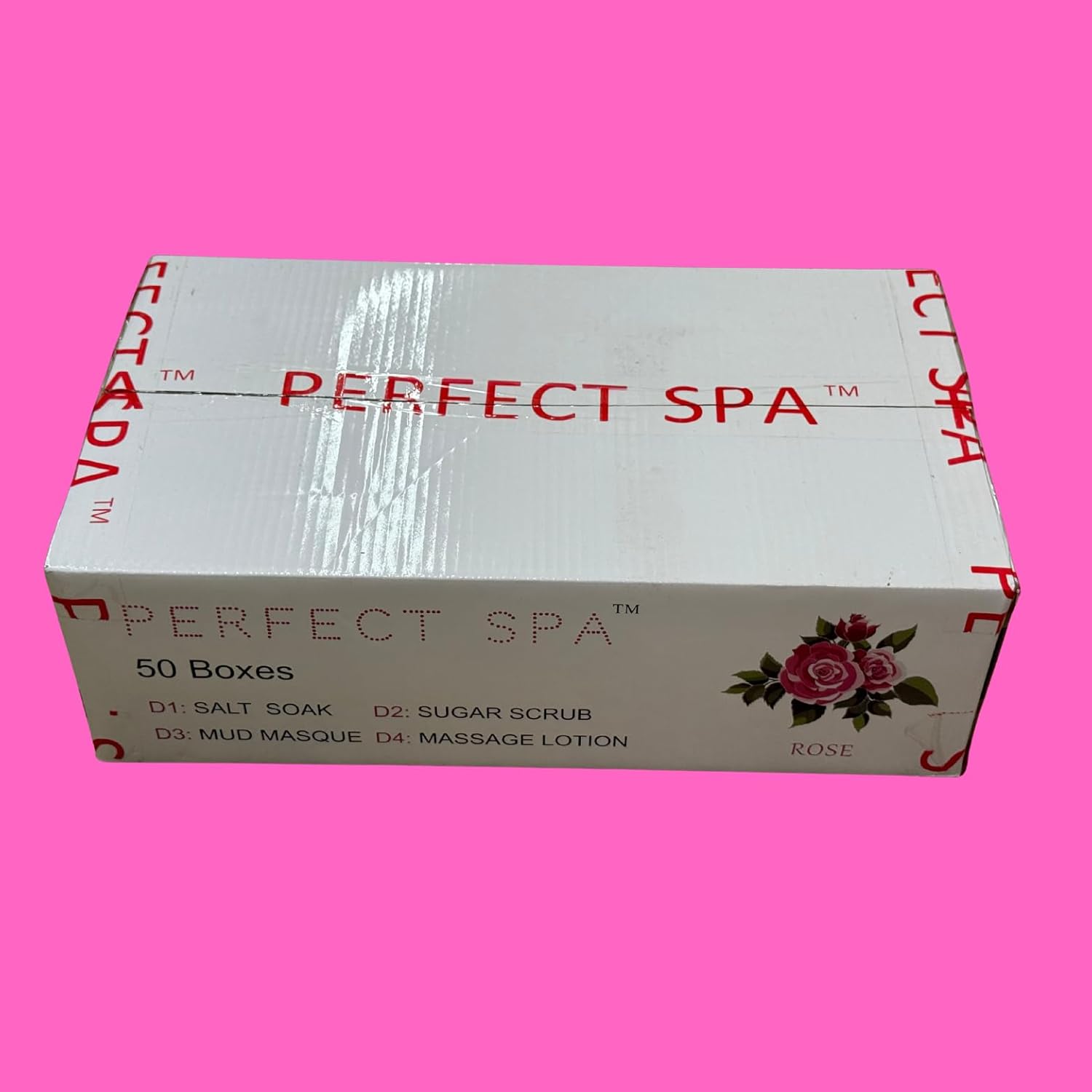 Perfect Spa Lemon 4-in-1 Pedicure Kit, Professional Salon Treatment with Salt Soak, Sugar Scrub, Mud Masque, Massage Lotion, Box of 50 Complete Sets for Foot Care