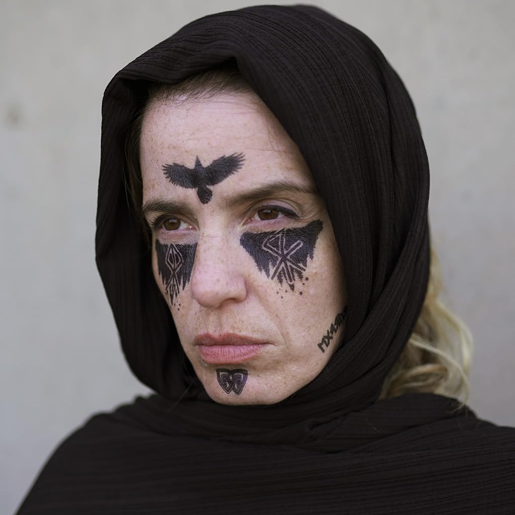 Viking Shield-Maiden Face Tattoo Set - Viking Woman Warrior/Nordic Costume Temp Tattoo/Norse Mythology Runes Woman Costume Renn