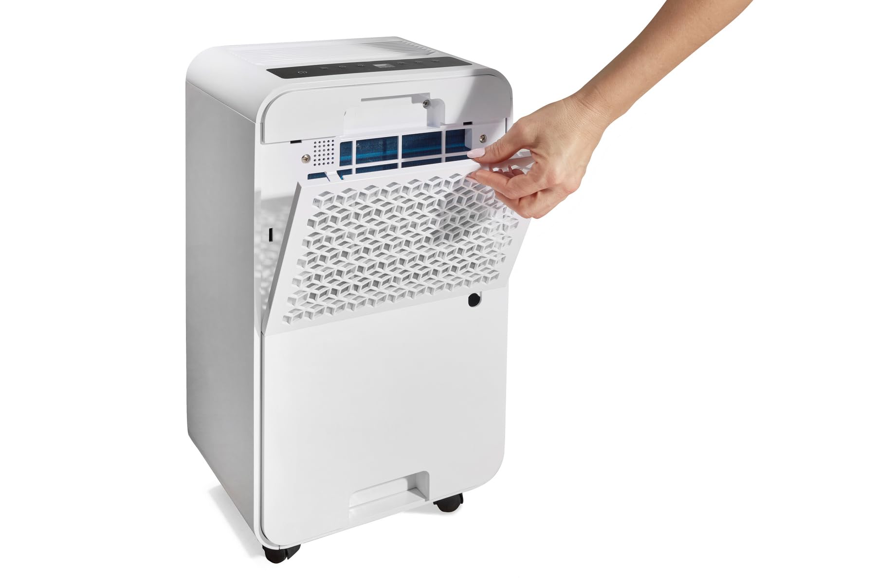 Hisense D16CW NUOVO Deumidificatore Classico A Scarico, Portatile, Bassa Rumorosità, Asciugatura, Spegnimento Automatico, Bianco, 50x28x20 cm, Capacità 16 litri